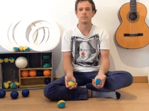 Lanzamientos Simples con el dorsal de las manos alternando mano derecha mano izquierda